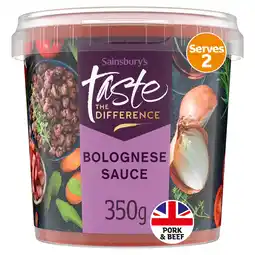 Sainsbury's Sainsbury's Bolognese Sauce, Taste the Difference 350g offer