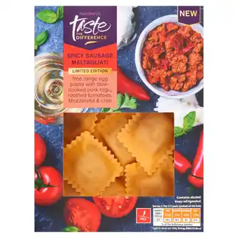 Sainsbury's Sainsbury's Spicy Sausage Maltagliati, Limited Edition, Taste the Difference 250g offer