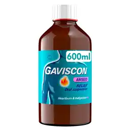 Sainsbury's Gaviscon Heartburn & Indigestion Aniseed Liquid 600ml offer