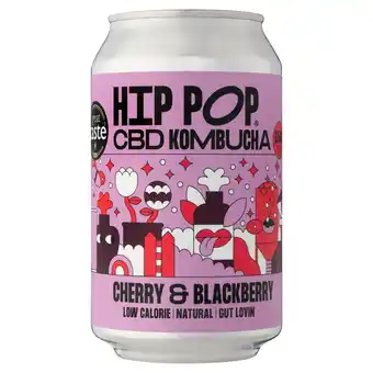 Sainsbury's Hip Pop Cherry & Blackberry CBD Kombucha 330ml offer