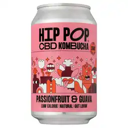 Sainsbury's Hip Pop Passionfruit & Guava CBD Kombucha 330ml offer