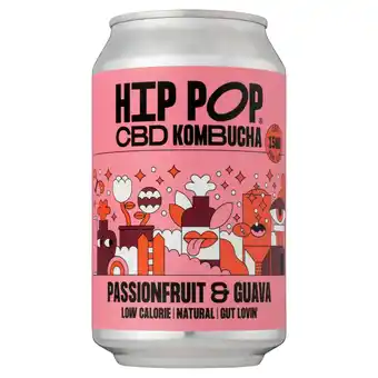 Sainsbury's Hip Pop Passionfruit & Guava CBD Kombucha 330ml offer