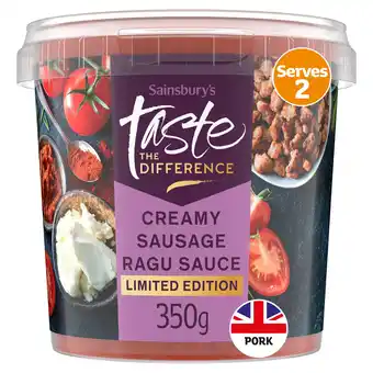 Sainsbury's Sainsbury's Italian Style Sausage Ragu, Limited Edition, Taste the Difference 350g offer