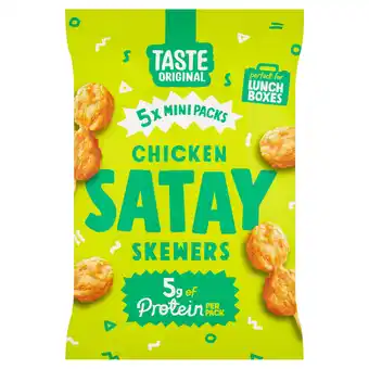 Sainsbury's Taste Original Chicken Satay Skewers Mini Bags x5 32g offer