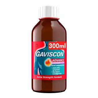 Sainsbury's Gaviscon Advance Double Strength Heartburn & Indigestion Aniseed Flavour 300ml offer