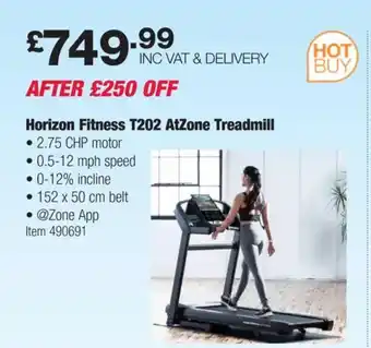 Costco Horizon Fitness T202 AtZone Treadmill offer