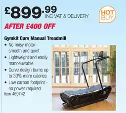 Costco Gymkit Curv Manual Treadmill offer