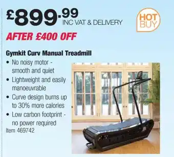 Costco Gymkit Curv Manual Treadmill offer