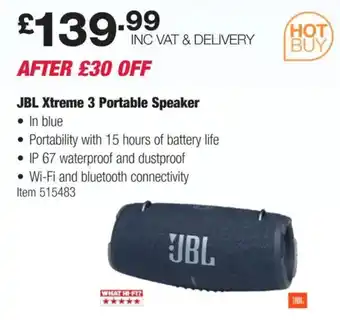 Costco JBL Xtreme 3 Portable Speaker offer