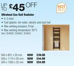 Costco Ultraheat Eco Rail Radiator offer