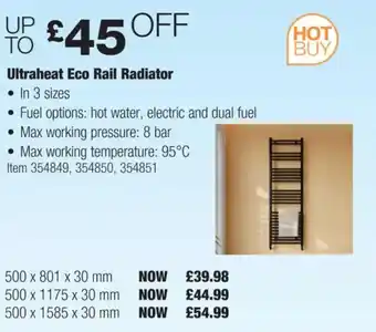 Costco Ultraheat Eco Rail Radiator offer