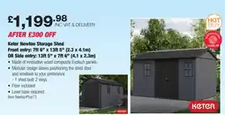 Costco Keter Newton Storage Shed offer