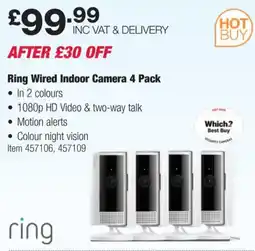 Costco Ring Wired Indoor Camera 4 Pack offer