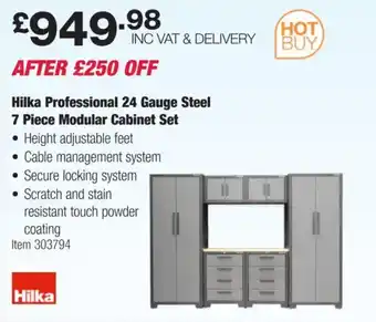 Costco Hilka Professional 24 Gauge Steel 7 Piece Modular Cabinet Set offer