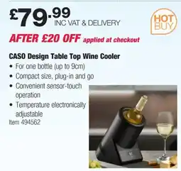 Costco CASO Design Table Top Wine Cooler offer