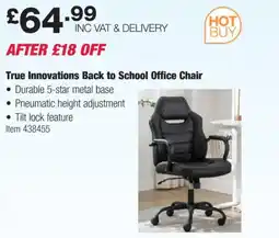 Costco True Innovations Back to School Office Chair offer