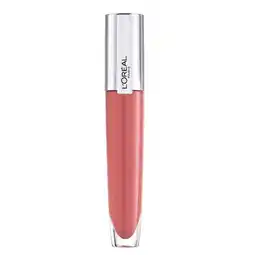 Asda L'Oreal Paris Rouge Signature Plumping Sheer Nude Lip Gloss 412 Heighten, Lightweight offer