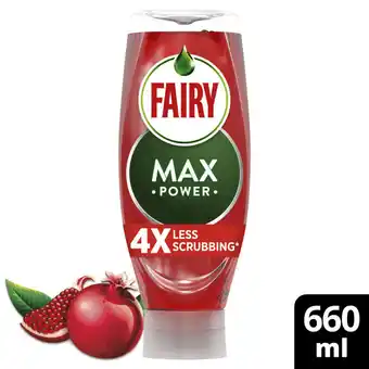 Asda Fairy Max Power Washing Up Liquid Pomegranate 660ML offer