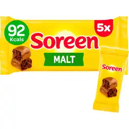 Iceland Soreen Malt Lunchbox Loaves Snack Bars, 5 x 30g offer