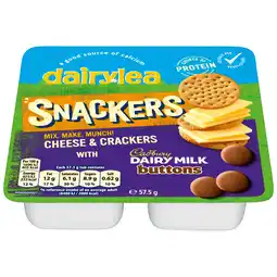 Iceland Dairylea Snackers Cheese & Crackers with Cadbury Dairy Milk Buttons 57.5g offer