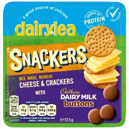 Iceland Dairylea Snackers Cheese & Crackers with Cadbury Dairy Milk Buttons 57.5g offer