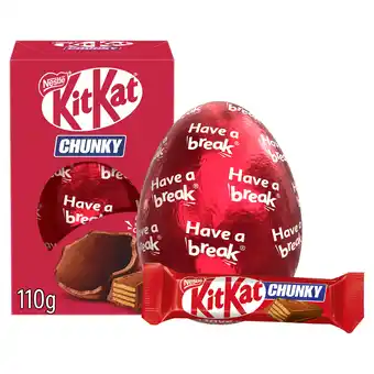 Iceland KitKat Chunky Milk Chocolate Small Easter Egg 110g offer