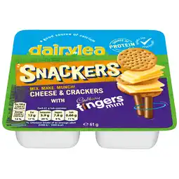 Iceland Dairylea Snackers Cheese & Crackers with Cadbury Mini Fingers 61g offer