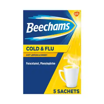 Asda Beechams Cold & Flu Hot Lemon & Honey 5 Sachets offer