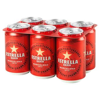 Sainsbury's Estrella Damm Lager Beer Cans 6x330ml offer