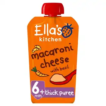 Sainsbury's Ella's Kitchen Organic Macaroni Cheese Baby Pouch 6+ Months 120g offer