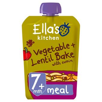 Sainsbury's Ella's Kitchen Organic Vegetable and Lentil Bake Baby Pouch 7+ Months 130g offer