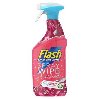 Sainsbury's Flash Spray Wipe Hinched Wild Berries Anti-bacterial Multi Purpose Cleaning Spray 800ml offer
