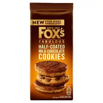 Sainsbury's Fox's Chunkie Half Coated Chocolate Cookies Biscuits 175g offer