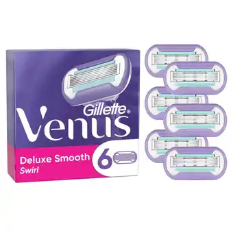 Sainsbury's Gillette Venus Swirl Women's Razor Blade +6 Refills offer
