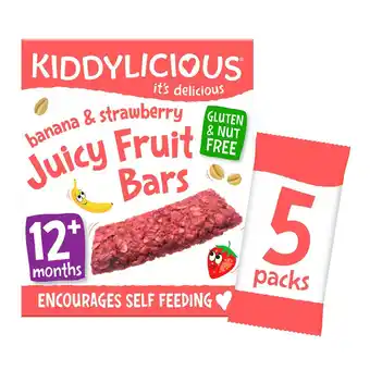 Sainsbury's Kiddylicious Banana & Strawberry Juicy Fruit Bars 5x20g offer