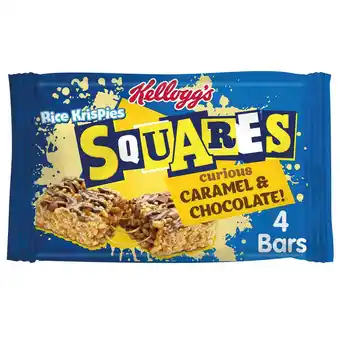 Sainsbury's Kellogg's Rice Krispies Squares Caramel & Chocolate x4 offer