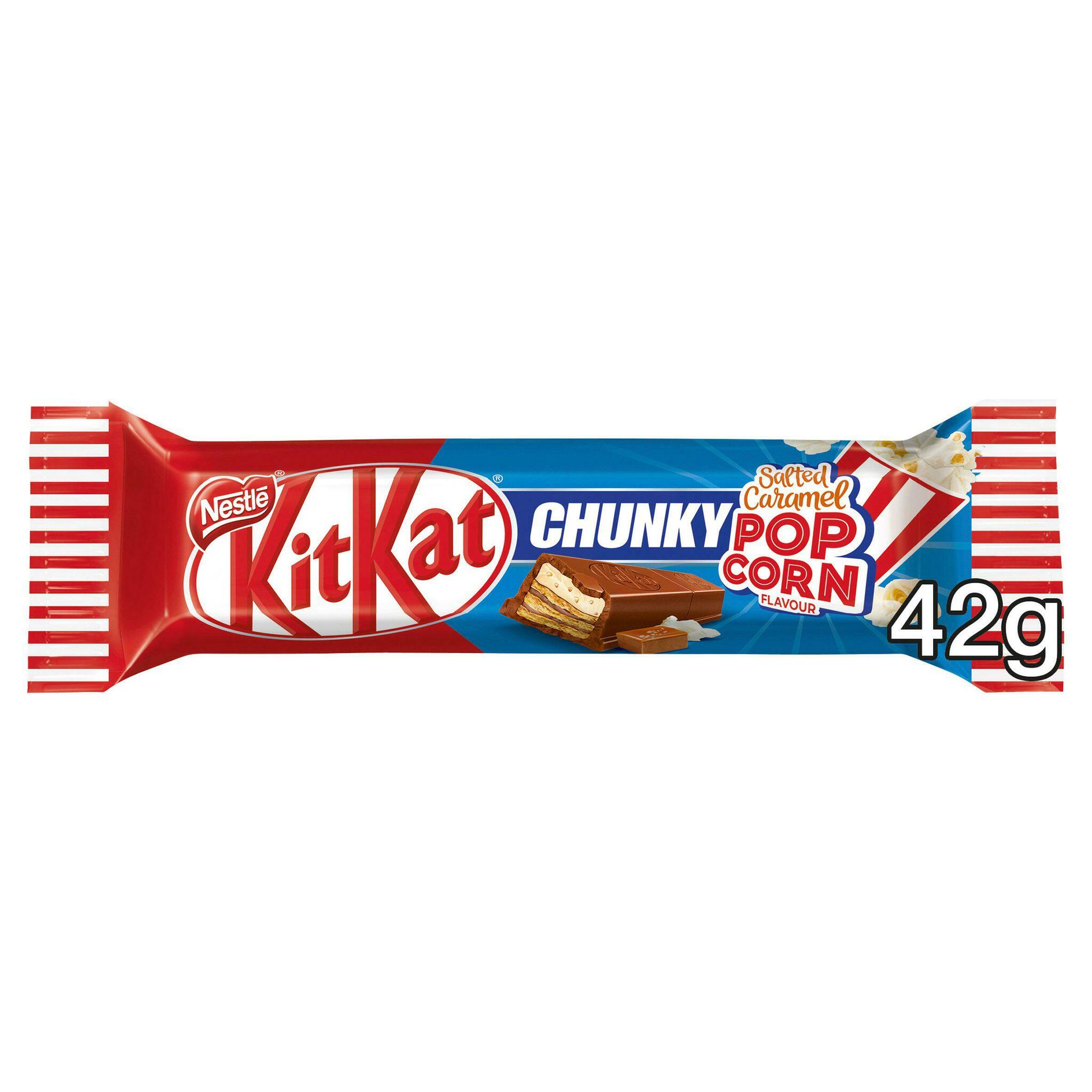 Kit Kat Chunky Salted Caramel Popcorn Milk Chocolate Bar 42g offer at