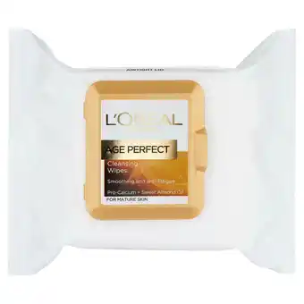 Sainsbury's L'Oreal Paris Age Perfect Cleansing Wipes x25 offer