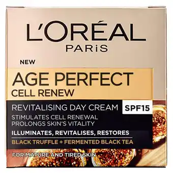 Sainsbury's L'Oreal Paris Age Perfect Cell Renew Day Cream SPF 15 50ml offer
