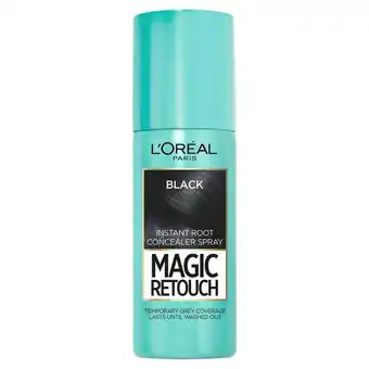 Sainsbury's L'Oreal Paris Magic Retouch Temporary Instant Grey Root Concealer Spray Black offer