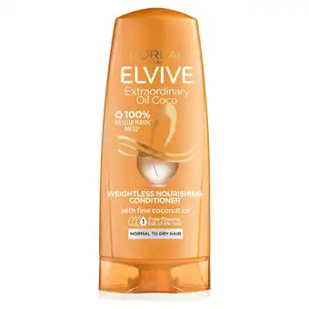 Sainsbury's L'Oreal Paris Elvive Extraordinary Oil Weightless Nourishing Conditioner 400ml offer