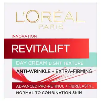 Sainsbury's L'Oreal Paris Revitalift Light Texture Day Cream 50ml offer