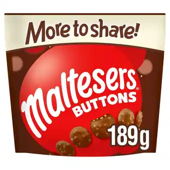 Sainsbury's Maltesers Buttons Chocolate More to Share Pouch Bag 189g offer
