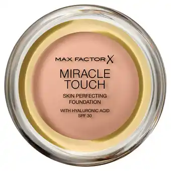 Sainsbury's Max Factor Miracle Touch Foundation, Warm Almond 45 offer
