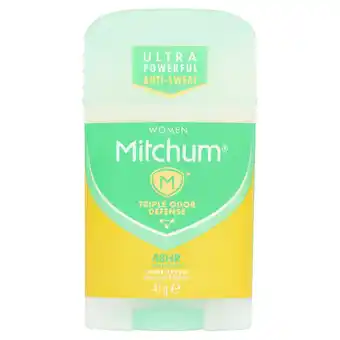 Sainsbury's Mitchum Women Triple Odor Defense 48hr Protection Pure Fresh Anti-Perspirant & Deodorant 41g offer