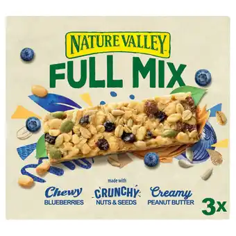Sainsbury's Nature Valley Full Mix Blueberry & Peanut Butter Cereal Bars 3x40g offer