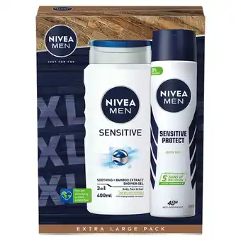 Sainsbury's Nivea Men Sensitive XL Gift Set for Him offer