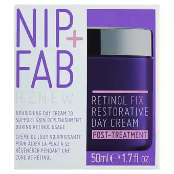 Sainsbury's Nip+Fab Retinol Fix Restorative Day Cream 50ml offer