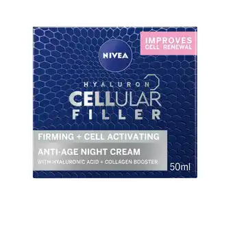 Sainsbury's NIVEA Hyaluron Cellular Filler Anti-Age Night Cream offer
