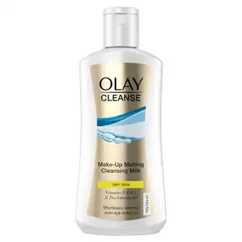 Sainsbury's Olay Cleanse Dry Skin Make-Up Melting Cleansing Milk 200ml offer